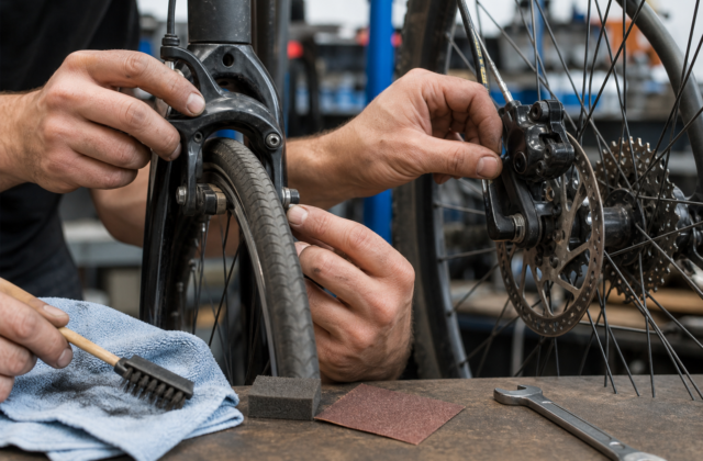 Piepende fietsremmen verhelpen