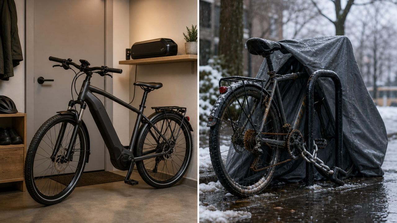 Je fiets stallen: binnen of buiten?
